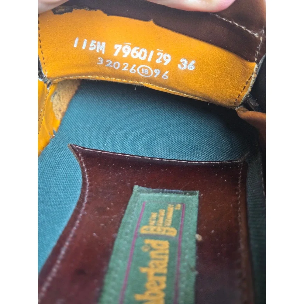 Timberland Mens 3-Eye Lug Handsewn Boat Shoes Dark Brown Leather 11.5M 79601